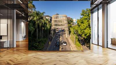 Aerial view of Bento Gonçalves, Rio Grande do Sul, Brazil. Famous touristic city in south of Brazil. Wall mural