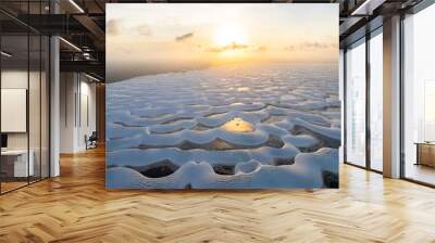 Lencois Maranhenses National Park. Dunes and rainwater lakes landscape. Barreirinhas, MA, Brazil. Wall mural