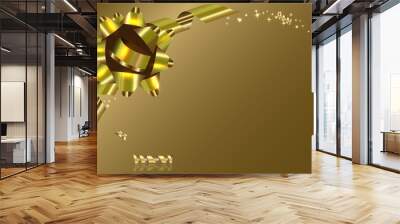 Gold holiday concept background with space for text. illustration vector.	 Wall mural