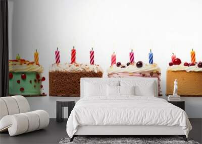 A beautiful birthday cake. Concept of joy and greeting Wall mural