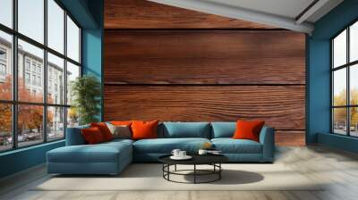 Close up of dark brown wood texture Wall mural