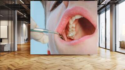 dental dentist boy patient medical. oral. Wall mural