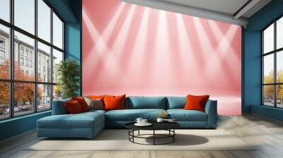 Illuminated scene spotlight background abstract. light fashion Wall mural