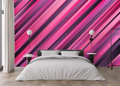 purple Futuristic Diagonal stripe background line pattern. illustration Wall mural