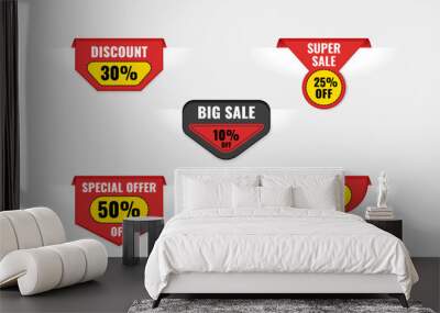 Sale label banner background vector. shopping fashion Wall mural