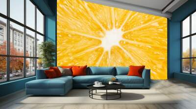 Section of lemon. Lemon background. Wall mural