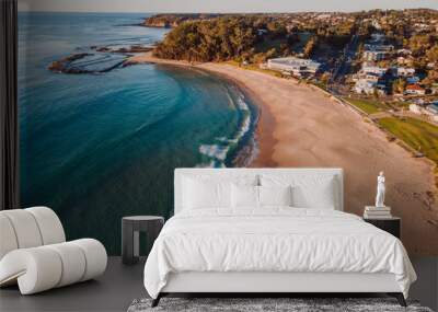 Mollymook beach during sunrise, South Coast, NSW, Australia. Wall mural