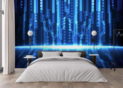 digital technology composition abstract background, 009 Wall mural