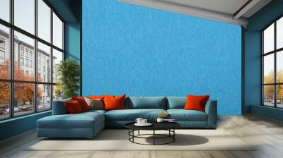 Blue felt background texture close up Wall mural