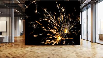 Ffirework sparklers over black Wall mural