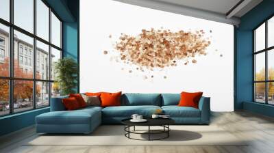 Handful of smoked Danish salt isolated on white Wall mural