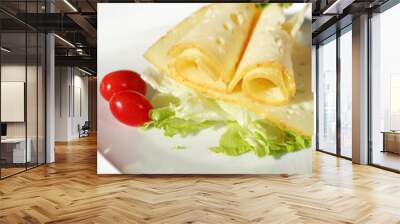 cheese with salad Wall mural