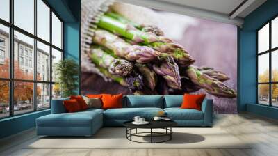 Fresh green asparagus Wall mural