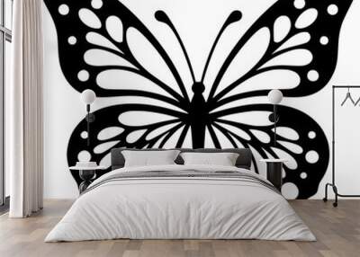 Elegant butterfly silhouette design Wall mural