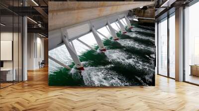 Hydroelectric staion in a storm barrier in the Eastern Scheldt Netherlands Wall mural