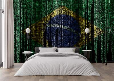 Hacked by Brazil Wall mural