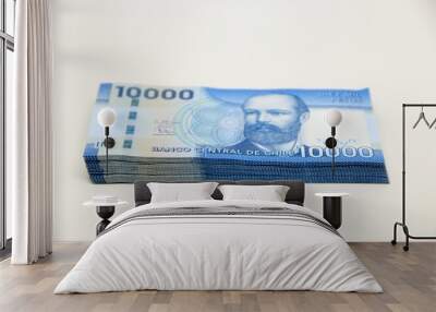 Chilean peso bills - background Wall mural