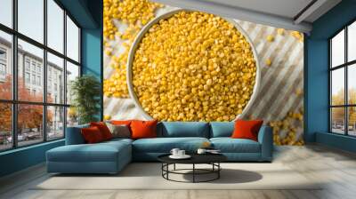 Dried Organic Moong Dal Split Mung Beans Wall mural