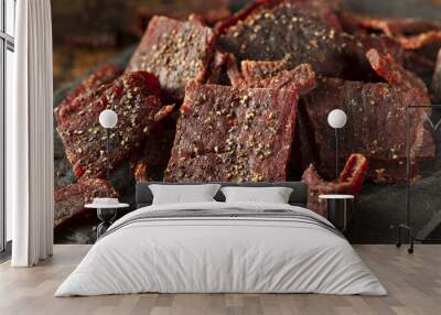 Dried Peppered Beef Jerky Wall mural