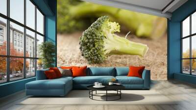 Fresh Green Organic Broccoli Wall mural