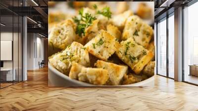 Fresh Homemade French Croutons Wall mural