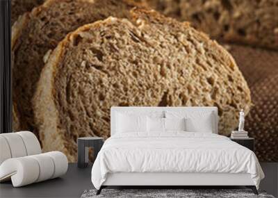 Fresh Homemade Whole Wheat Bread Wall mural