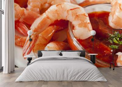 Fresh Organic Shrimp Cocktail Wall mural