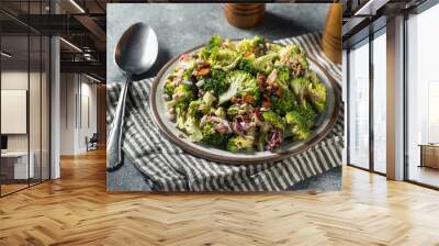 Healthy Homemade Broccoli Salad with Bacon Wall mural