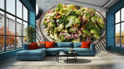 Healthy Homemade Broccoli Salad with Bacon Wall mural