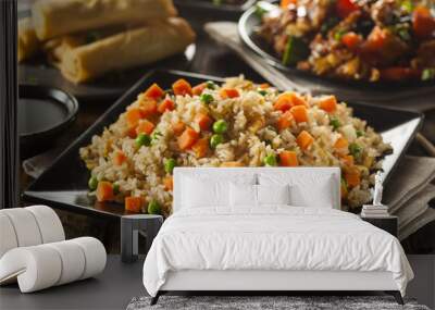 Healthy Homemade Fried Rice Wall mural