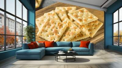 Healthy Homemade Saltine Soda Crackers Wall mural