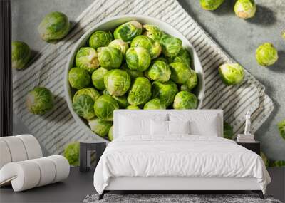 Healthy Organic Brussels Sprouts Wall mural