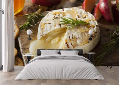 Homemade Baked Brie with Honey Wall mural