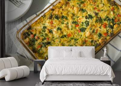 Homemade Baked Egg Casserole Wall mural