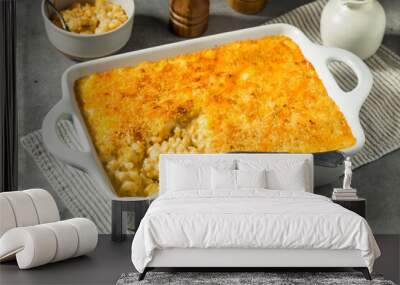 Homemade Baked Macaroni and Cheese Wall mural