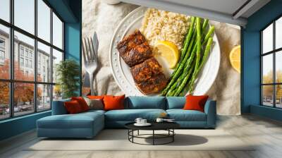 Homemade Blackened Mahimahi White Fish Wall mural