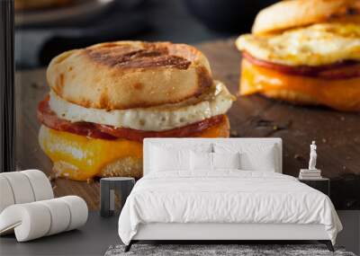 Homemade Breakfast Egg Sandwich Wall mural