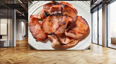 Homemade Cooked Canadian Bacon Wall mural