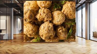 Homemade Deep Fried Mushrooms Wall mural