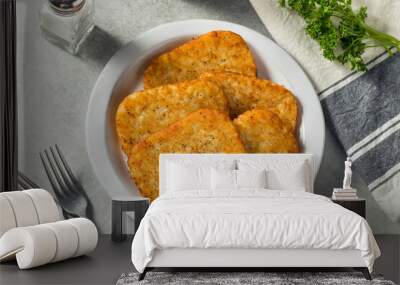 Homemade Fried Hashbrown Patty Wall mural