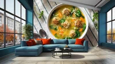 Homemade Italian Wedding Soup Wall mural