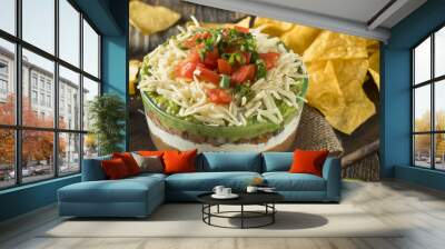 Homemade Mexican 7 Layer Dip Wall mural