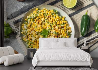 Homemade Mexican Street Corn Esquites Wall mural