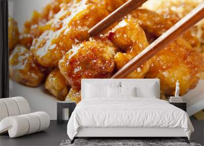 Homemade Orange Chicken with Rice Wall mural