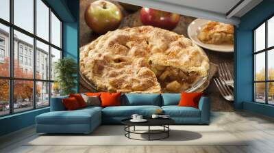 Homemade Organic Apple Pie Dessert Wall mural