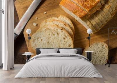 Homemade Organic Sliced Sourdough Bread Wall mural