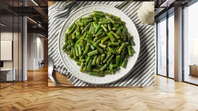 Homemade Sauteed Cooked Green Beans Wall mural