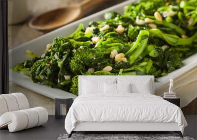 Homemade Sauteed Green Broccoli Rabe Wall mural