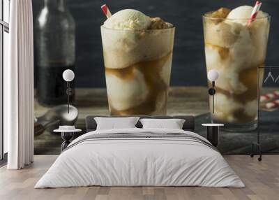 Homemade Soda Black Cow Ice Cream Float Wall mural