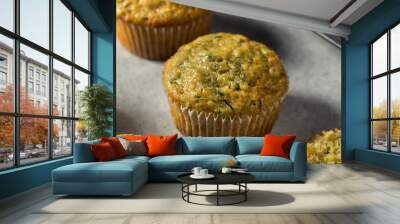 Homemade Sweet Zucchini Muffins Wall mural